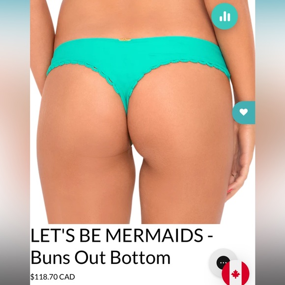 NWT Luli Fama Costa buena mermaid crossing let’s be mermaids bikini size large - Picture 11 of 13